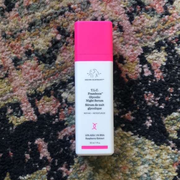 Drunk Elephant T.L.C. Framboos™ Glycolic Night Serum Acid AHA BHA Exfoliant Tone - Picture 2 of 6